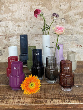 DutZ Collection Glas Vase Rona H14 smoky blue