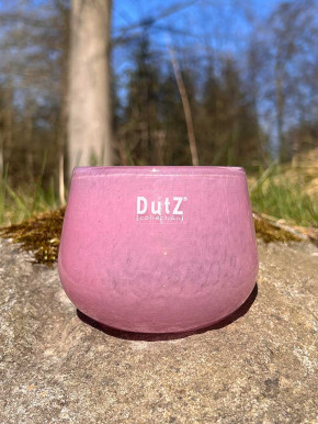 DutZ Collection Glas Übertopf Vase Windlicht bauchig H7 D10 fuchsia