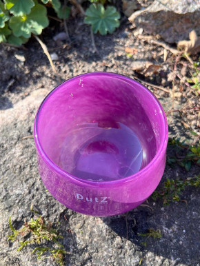 DutZ Collection Glas Pot Übertopf Vase Windlicht bauchig H11 D13 violet