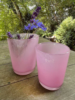 DutZ Collection Glas Übertopf Vase Windlicht Conic fuchsia M H14 D12