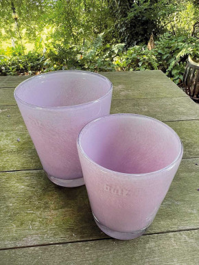 DutZ Collection Glas Übertopf Vase Windlicht Conic lila M H14 D12