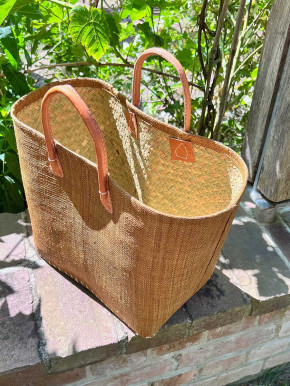 frosch und rabe Shopper braun L kurze Lederhenkel