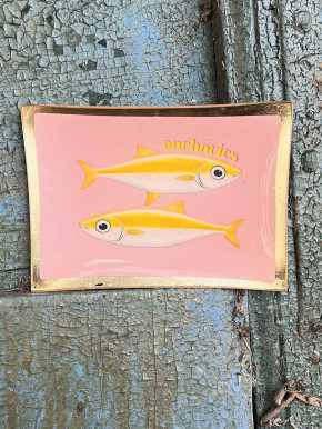 Love Plate Glasteller M Anchovis rosa gold GiftCompany