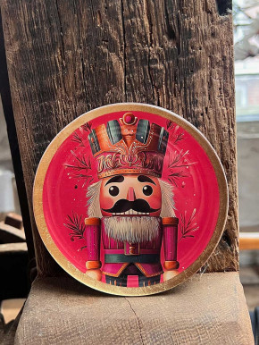 Love Plate Glasteller M Love Nussknacker rund pink gold GiftCompany