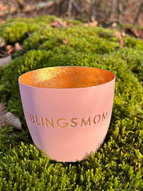 Madras Windlicht M Lieblingsmoment blush-gold GiftCompany