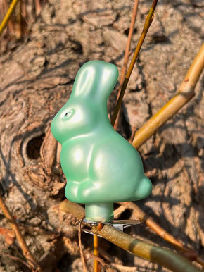 Hasen Clip Anstecker Glas H8 mint