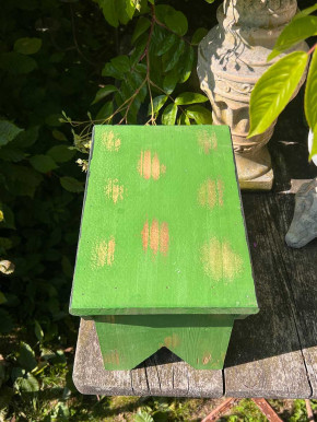 Holz Hocker Shabby Vintage grün H20