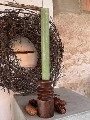 Home Society Holz Kerzenhalter Echo dunkelbraun M H16