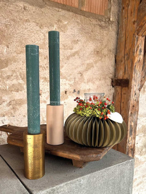 Home Society Metall Kerzenhalter Ravi gold L H13.5