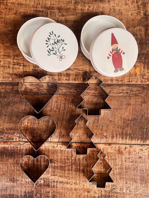 IB Laursen Nostalgie Metalldose Wichtel Keksausstecher Tannenbaum