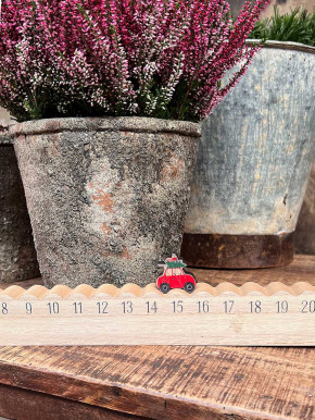 IB Laursen Adventskalender 1-24 Holz Auto mit Baum L50