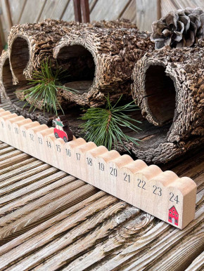 IB Laursen Adventskalender 1-24 Holz Auto mit Baum L50