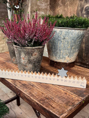 IB Laursen Adventskalender 1-24 Holz Stern L52