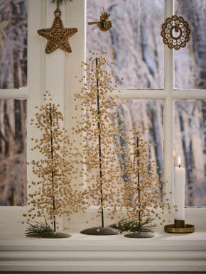 IB Laursen Tannenbaum Weihnachtsbaum Holzperlen H24