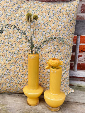 IB Laursen Kissen gelb Streublumen weiß 60x60 inkl. Inlet