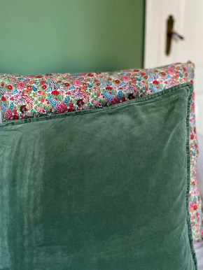 IB Laursen Kissenhülle Samt olivgrün 70x50 cm