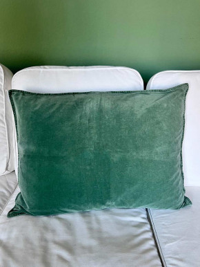 IB Laursen Kissenhülle Samt olivgrün 70x50 cm