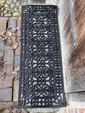 Ib Laursen Gummi Fussmatte Fußmatte Türmatte schwarz filigran