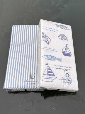 IB Laursen Papier Servietten blaue Streifen 16 Stück