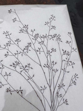 IB Laursen Papier Servietten braune Blumensilhouette 16 Stück