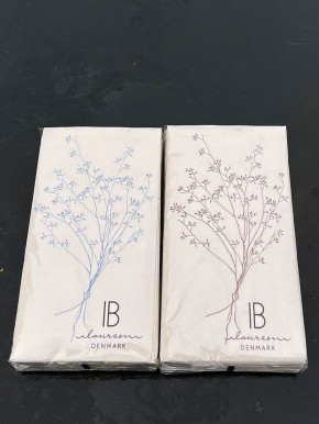IB Laursen Papier Servietten braune Blumensilhouette 16 Stück