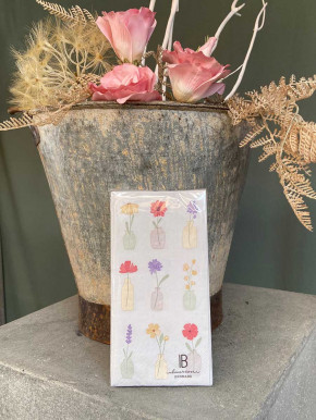 IB Laursen Papier Servietten Flaschenblumen 16 Stück