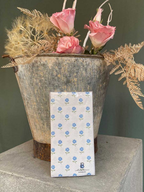 IB Laursen Papier Servietten blaue Blumen 16 Stück