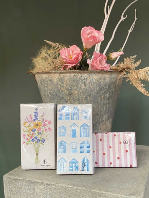 IB Laursen Papier Servietten bunter Blumenstrauß 16 Stück