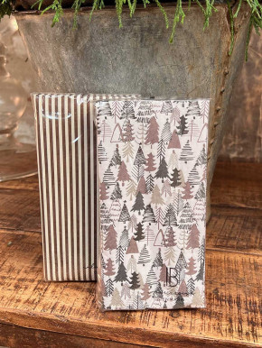 IB Laursen Papier Servietten braune Tannenbäume 16 Stück