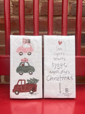 IB Laursen Papier Servietten Weihnachtsbaum aus Wörtern 16 Stück