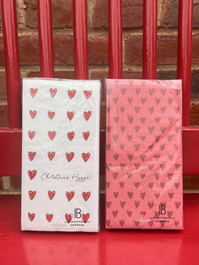 IB Laursen Papier Servietten Herzen Christmas Hygge 16 Stück