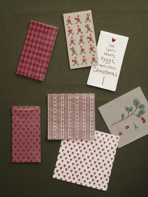 IB Laursen Papier Servietten Weihnachtsbaum aus Wörtern 16 Stück