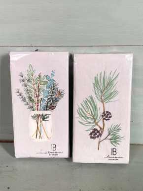 IB Laursen Papier Servietten Weihnachtsstrauß Zweige im Glas 16 Stück