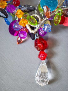 Bell'Arte Kleines buntes Perlenherz mit Kristall