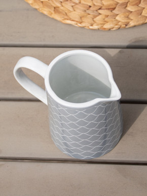 Porzellan Kaffeekanne Mermaid grau-weiß Krasilnikoff