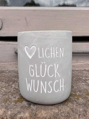 MEA Living Betonkerze Herzlichen Glückwunsch H8