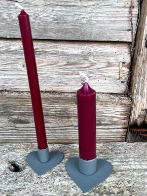 Metallherz Kerzenhalter für Stabkerze Madleys