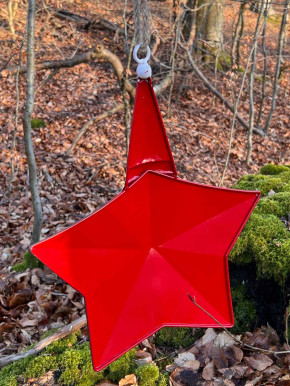Blechanhänger Weihnachtsmann rot weiß Santa Claus H36