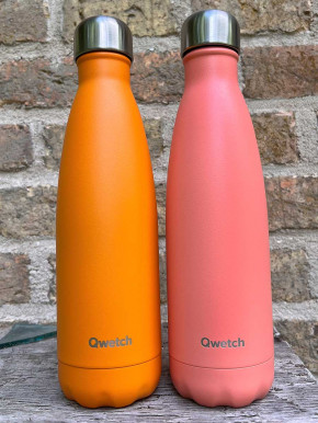 Qwetch Isotherme Flasche matt Pfirsich 500ml