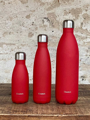 Qwetch Isotherme Flasche rot matt 1000ml