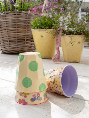 Rice Melamin Becher creme bunte Wildblumen