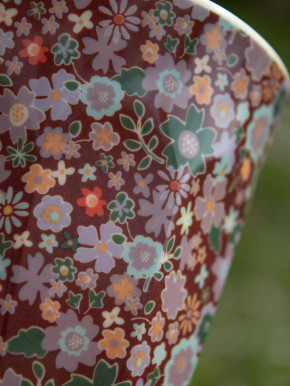 Rice Melamin Becher braunlila multicolour Streublumen