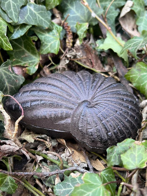 Muschel Gusseisen rostfarben Schlüsselversteck