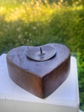 Holzherz Kerzenhalter