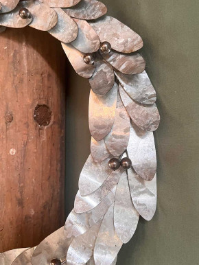 Metallkranz Lorbeerkranz Mediano mit Beeren D36