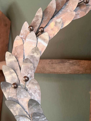 Metallkranz Lorbeerkranz Mediano mit Beeren D36