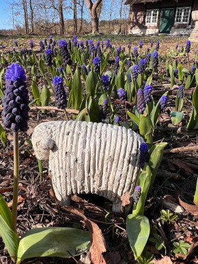 Figur Schaf Zement Dekoschaf H9