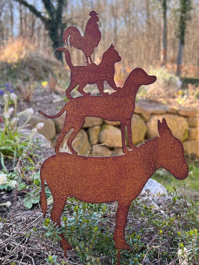 Shabby Rost Gartenpicker Bremer Stadtmusikanten H39