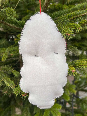 Stoff Santakopf Sinter Weihnachtsmann Anhänger rote Mütze H21