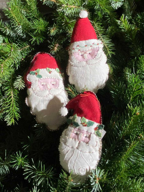 Stoff Santakopf Sinter Weihnachtsmann Anhänger Zipfelmütze H21